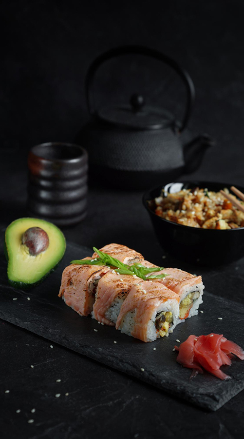 sashimi japonés de gambas